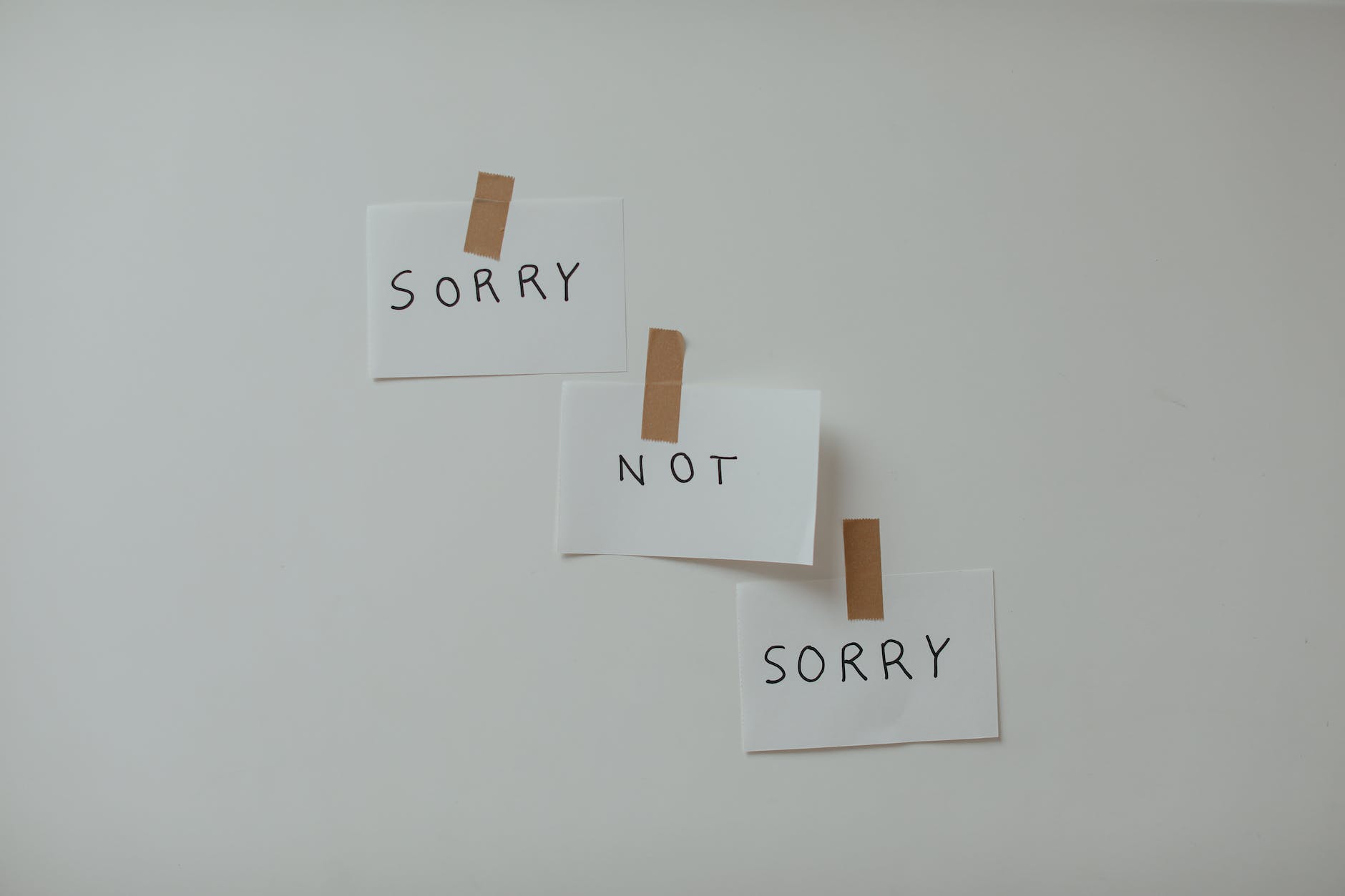Why does sorry seem to be the hardest word?